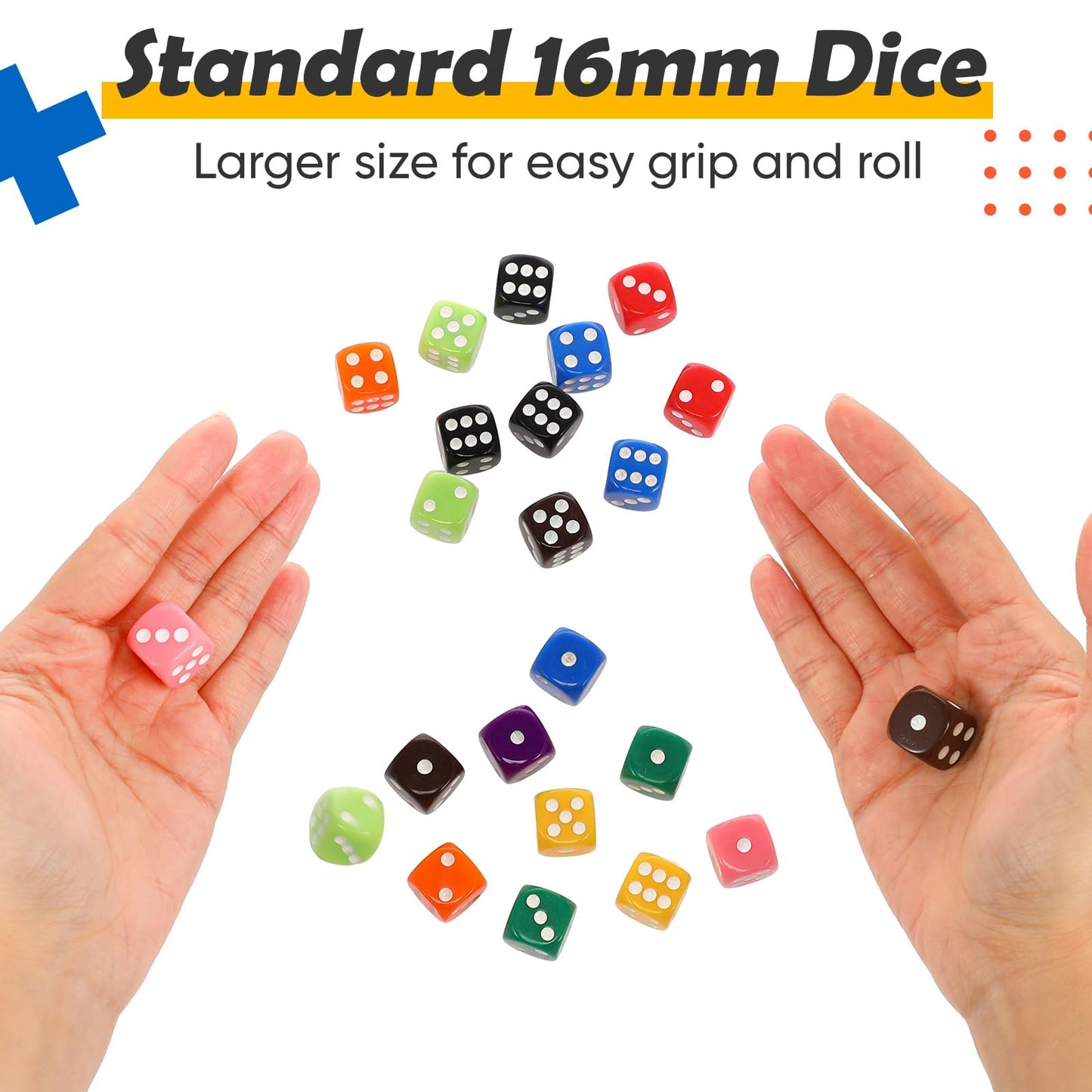 Shappy 10 Sets of Party Dice Game – Colorful Acrylic Dice with Portable Box for Family Fun