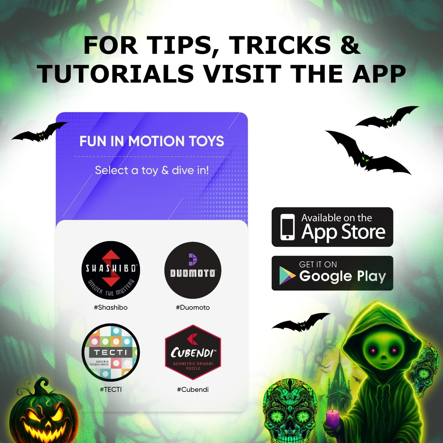 Shashibo Seasonal Halloween: Shape Shifting Box – 36 Magnets, 100+ Shapes (Ghastly Jack)