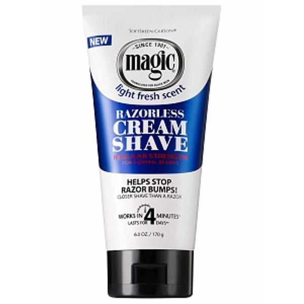 Soft Sheen Carson Magic Razorless Cream Shave for Smooth, Bump-Free Skin for Men 6 oz
