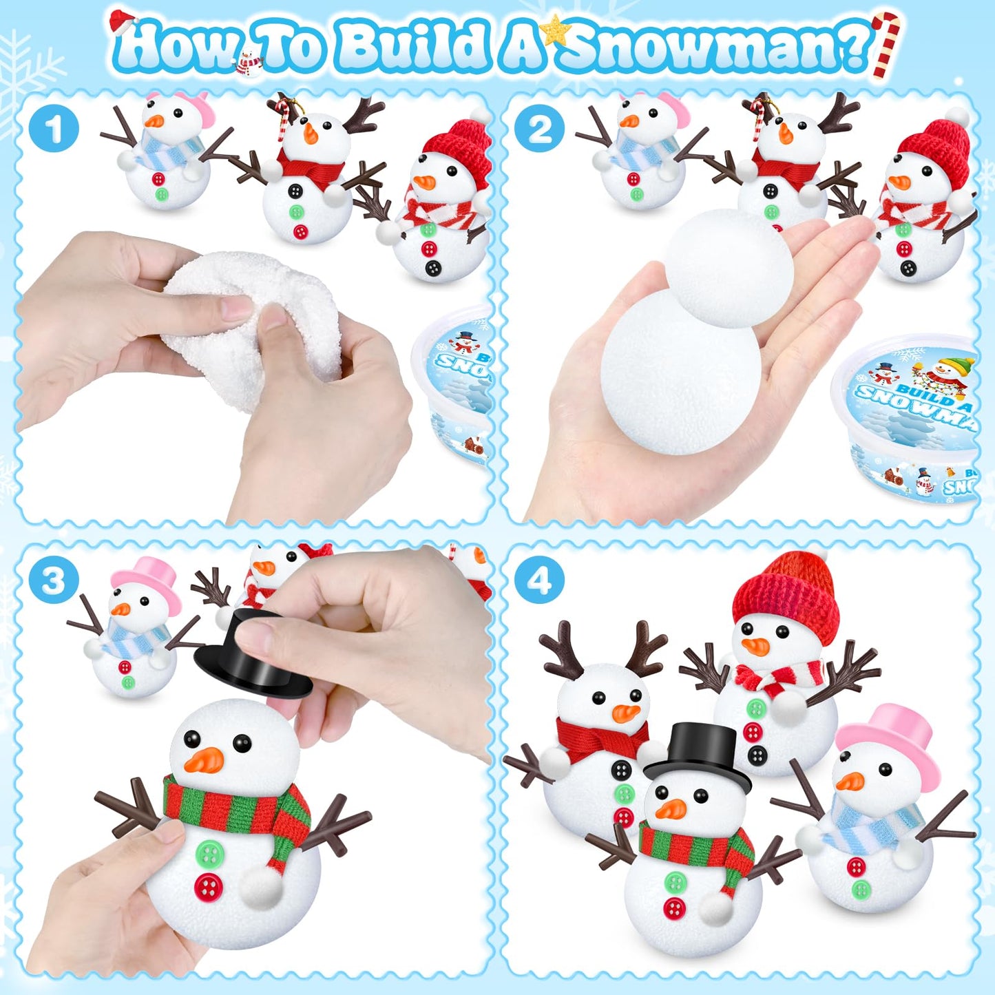 Shemira DIY Snowman Kit – Creative Kids' Christmas Craft & Party Favors