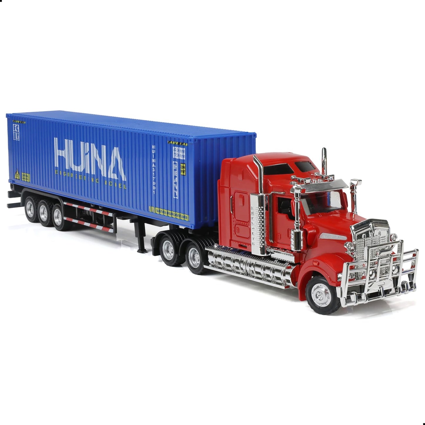 SHINESIGNAL 1/50 Kenworth W900 Diecast Truck with Container Trailer