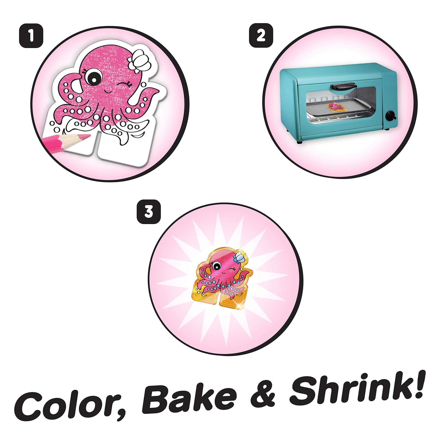 Shrinky Dinks Minis Mermaids: 28-Piece Kids Art & Craft Set | Just Play