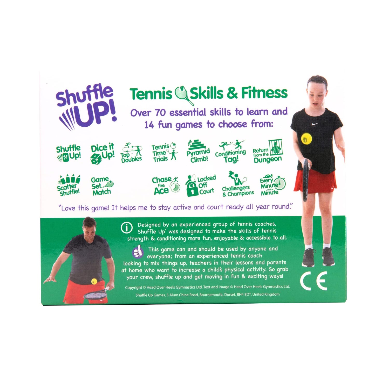Shuffle Up Tennis Card Games – 70+ Skill Cards, 2 Dice Included, Easy Active Play for Kids