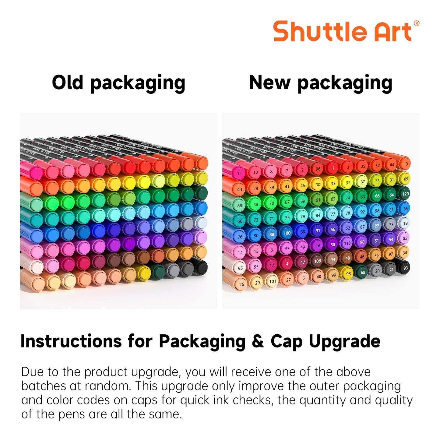 Shuttle Art Dual Tip Brush Pens – 96 Colours with Holder & Colouring Book