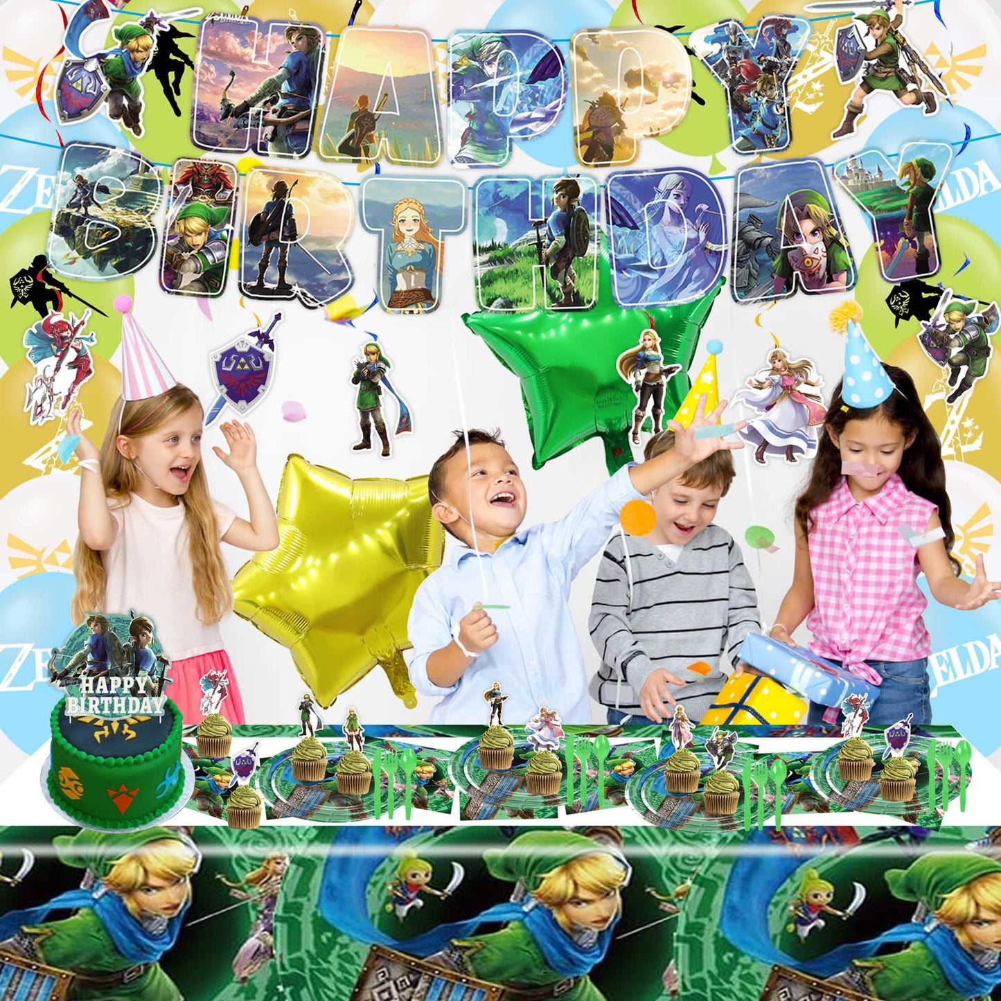 Signreen Legend Birthday Party Decorations Set – Banner, Balloons, Swirls, Tableware & Cake Toppers