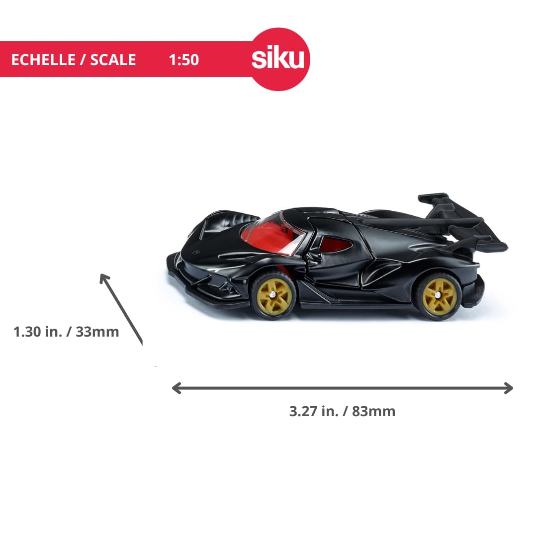SIKU 1527 Apollo IE – Matte Black Die-Cast Car with Red Interior | SIKU SUPER