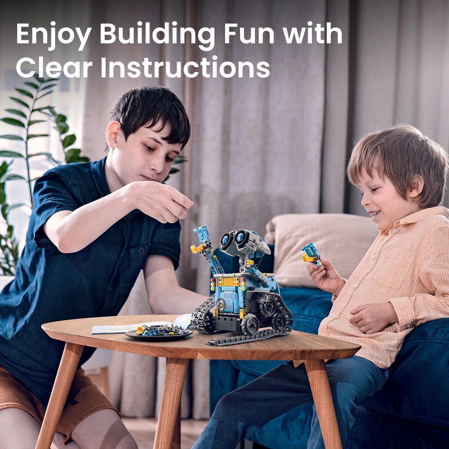 Sillbird 5-in-1 Robot Building Kit with Remote – STEM Coding Toys for Kids 8-12, 488 Pieces