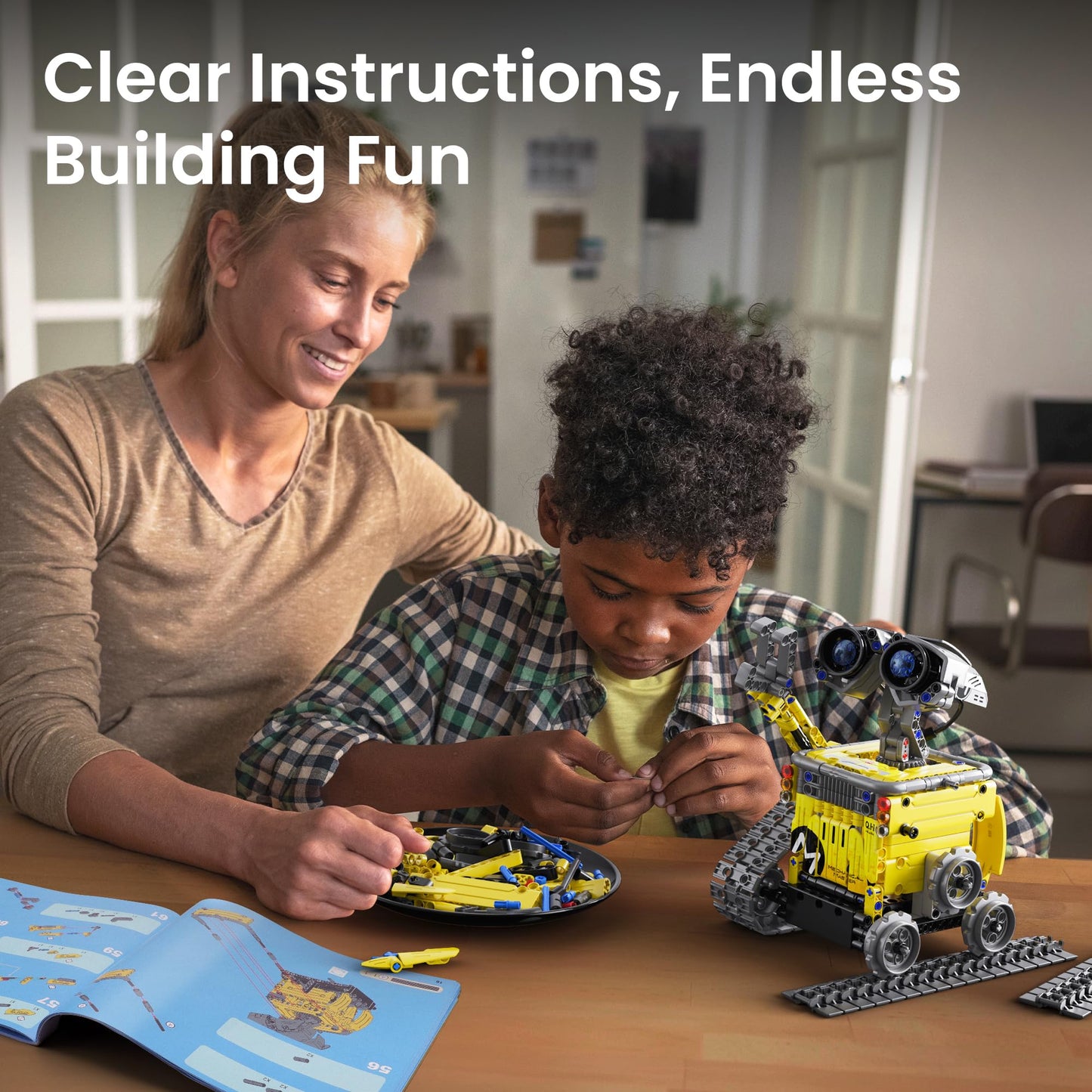 Sillbird 5-in-1 Robot Building Kit with Remote Control, 488 Pieces