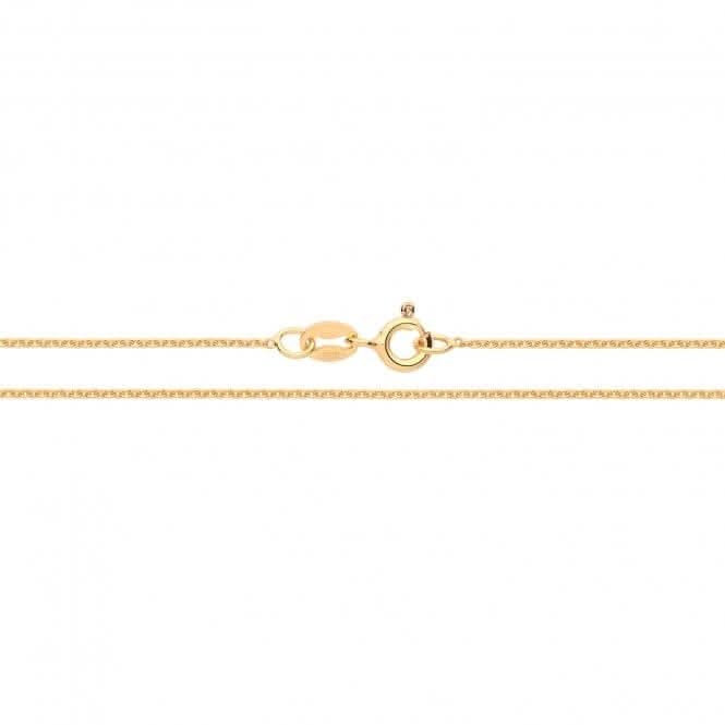 Acotis Silver 9ct Gold Plated Rolo Chain G1349GP