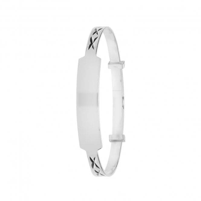 Acotis Silver Babies Round Dia Cut ID Expandable Bangle G4364