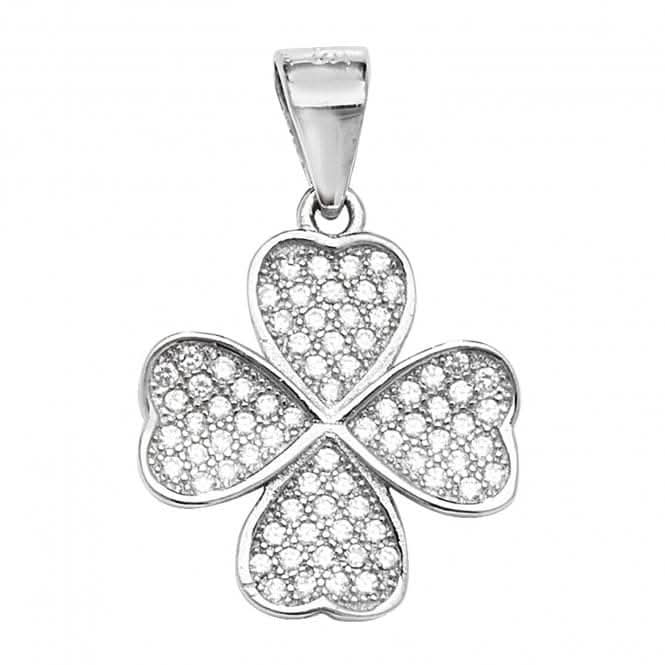 Acotis Silver Pendant Clover with Zirconia Stone G61008