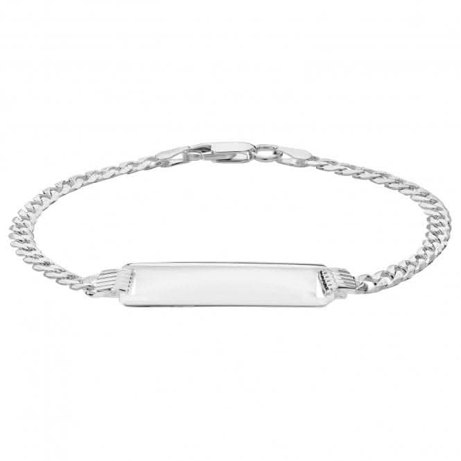 Acotis Silver Curb Pave Id Bracelet G2103
