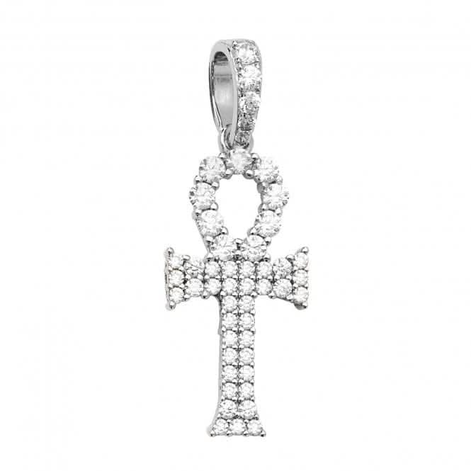 Acotis Silver Pendant Egyptian Cross Zirconia G61005