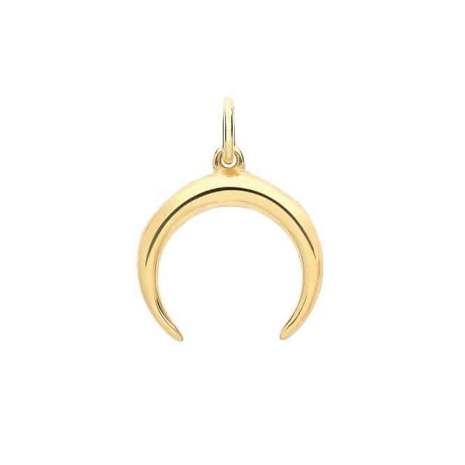 Acotis Silver Pendant Gold Plated Crescent Moon G61054Y