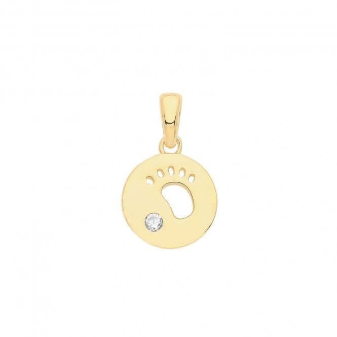 Acotis Silver Pendant Gold Plated Christening G61079GP