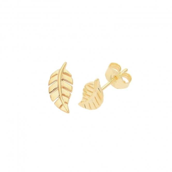Acotis Silver Studs Gold Plated Leaf G51267GP