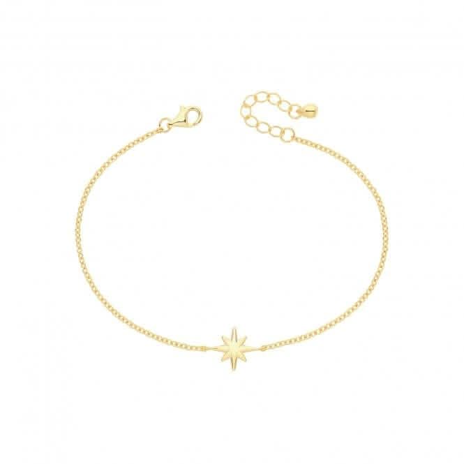 Acotis Silver Bracelet Gold Plated Star G2699GP