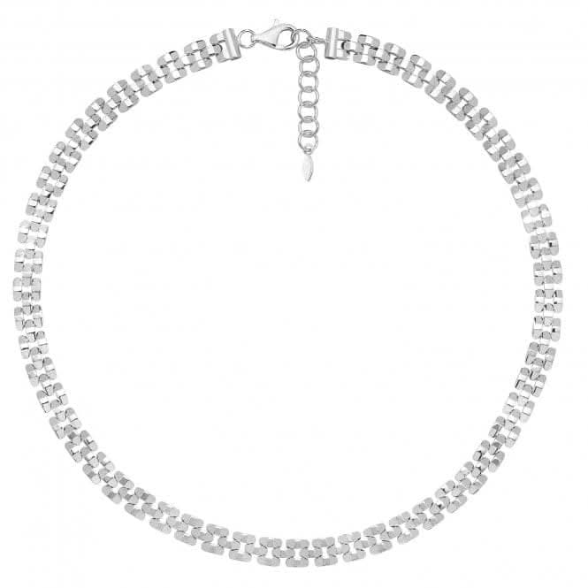 Acotis Silver Necklace Rhodium Plated Watch Link G3306