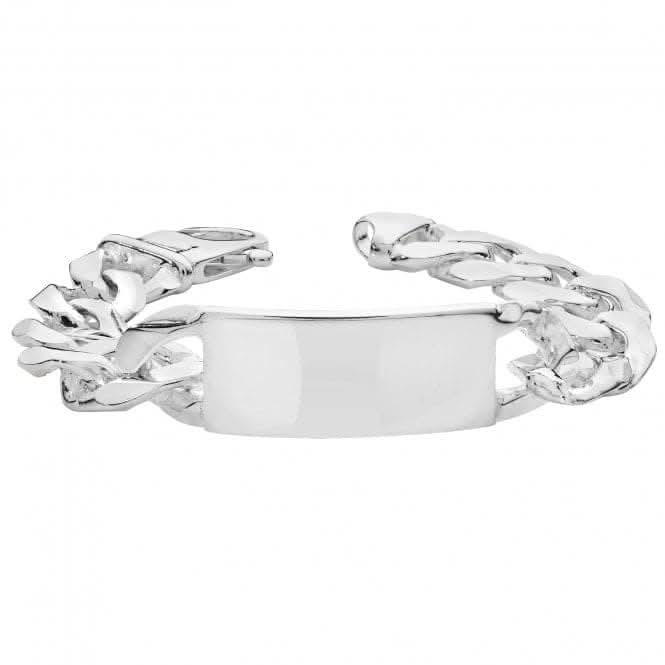 Acotis Silver Id Bracelet Men's Heavy Curb G2277