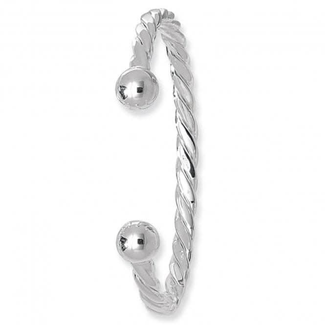 Acotis Silver Bangle Men's Twisted Torc G4094