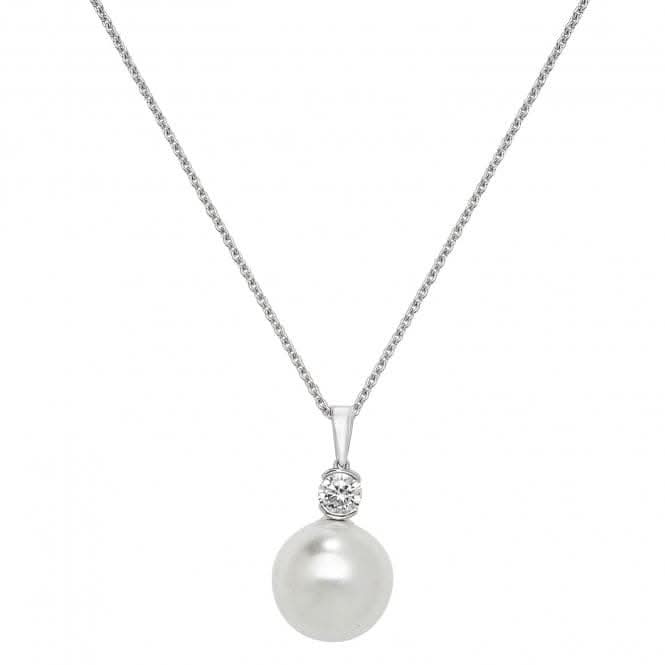 Acotis Silver Pendant Pearl+Cz Rhodium Plated G6972