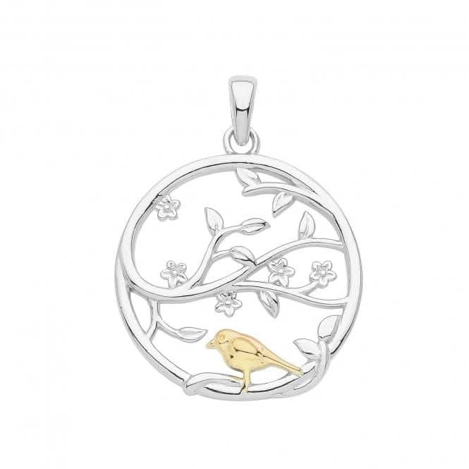 Acotis Silver Pendant Rhodium / Gold Plated Tree Of Life G61081