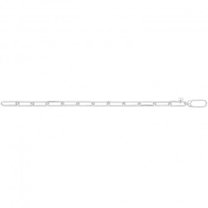 Acotis Silver Bracelet Rhodium Plated Paperclip Link G2705rh