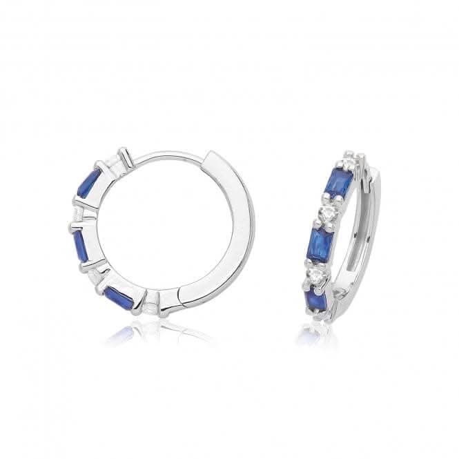 Acotis Silver Hinged Earrings Rhodium Plated Zirconia G51338SA