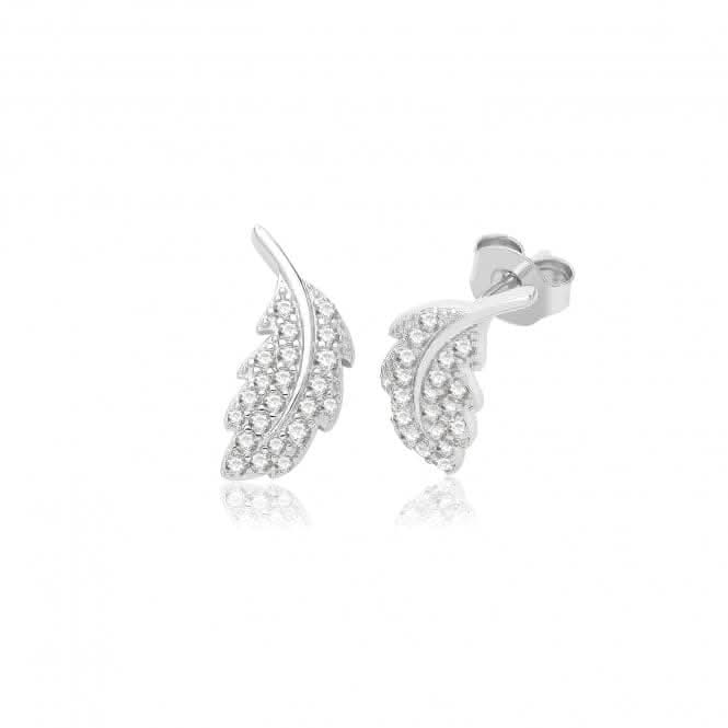 Acotis Silver Climber Rhodium Plated Zirconia Leaf G51350