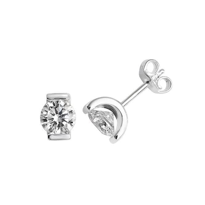 Acotis Silver Stud Earrings Zirconia G51027