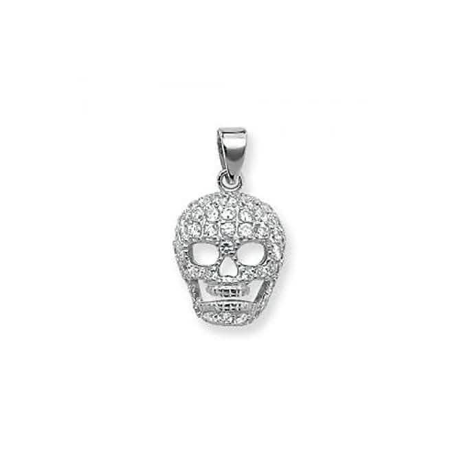 Acotis Silver Pendant Skull Zirconia with Gemstone G6551