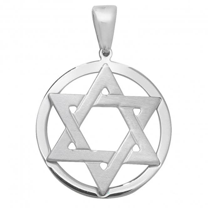 Acotis Silver Pendant Star of David in Circle G6938