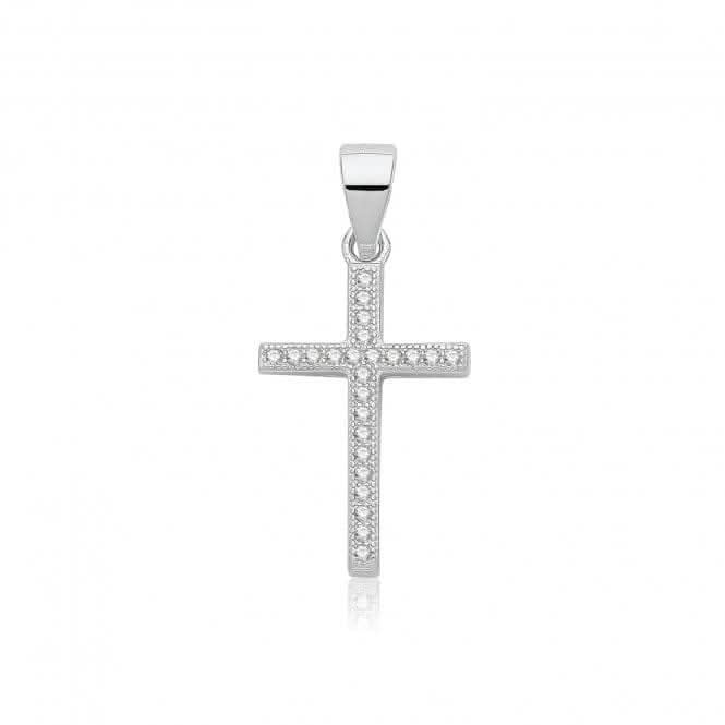 Acotis Silver Necklace Zirconia Cross G61140