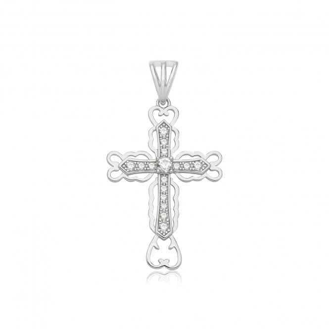 Acotis Silver Pendant Zirconia Cross G61158