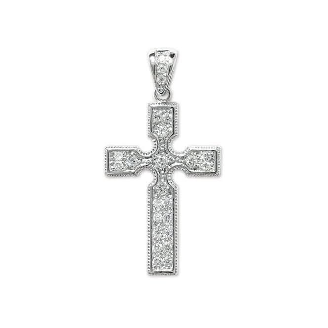 Acotis Silver Pendant Zirconia Cross G6012