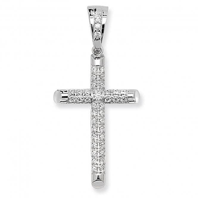 Acotis Silver Pendant Cross with Zirconia G6598