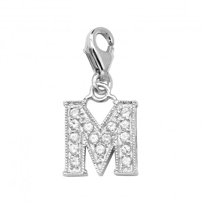 Acotis Silver Pendant Initial with Zirconia Detail G6282/M