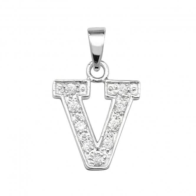 Acotis Silver Pendant Zirconia Initial G6124/V