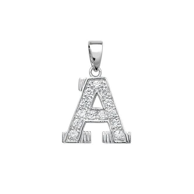 Acotis Silver Pendant Initial with Zirconia Detail G6125/A