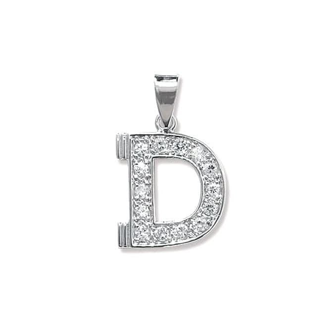 Acotis Silver Pendant Initial with Zirconia Accent G6125/D