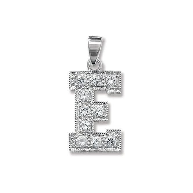 Acotis Silver Pendant Zirconia Set Initial G6126/E