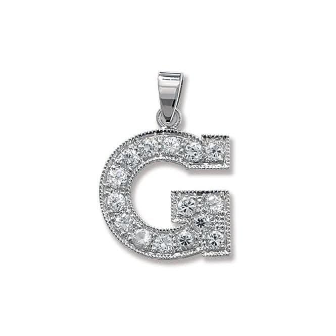 Acotis Silver Pendant Zirconia Initial G6126/G