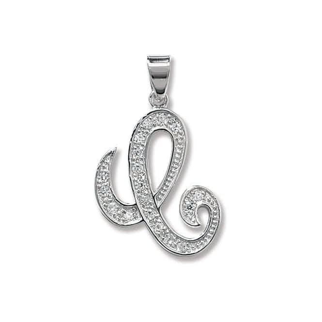 Acotis Silver Pendant Zirconia Initial G6128/C