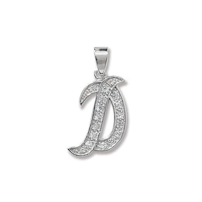 Acotis Silver Pendant Zirconia Initial G6128/D