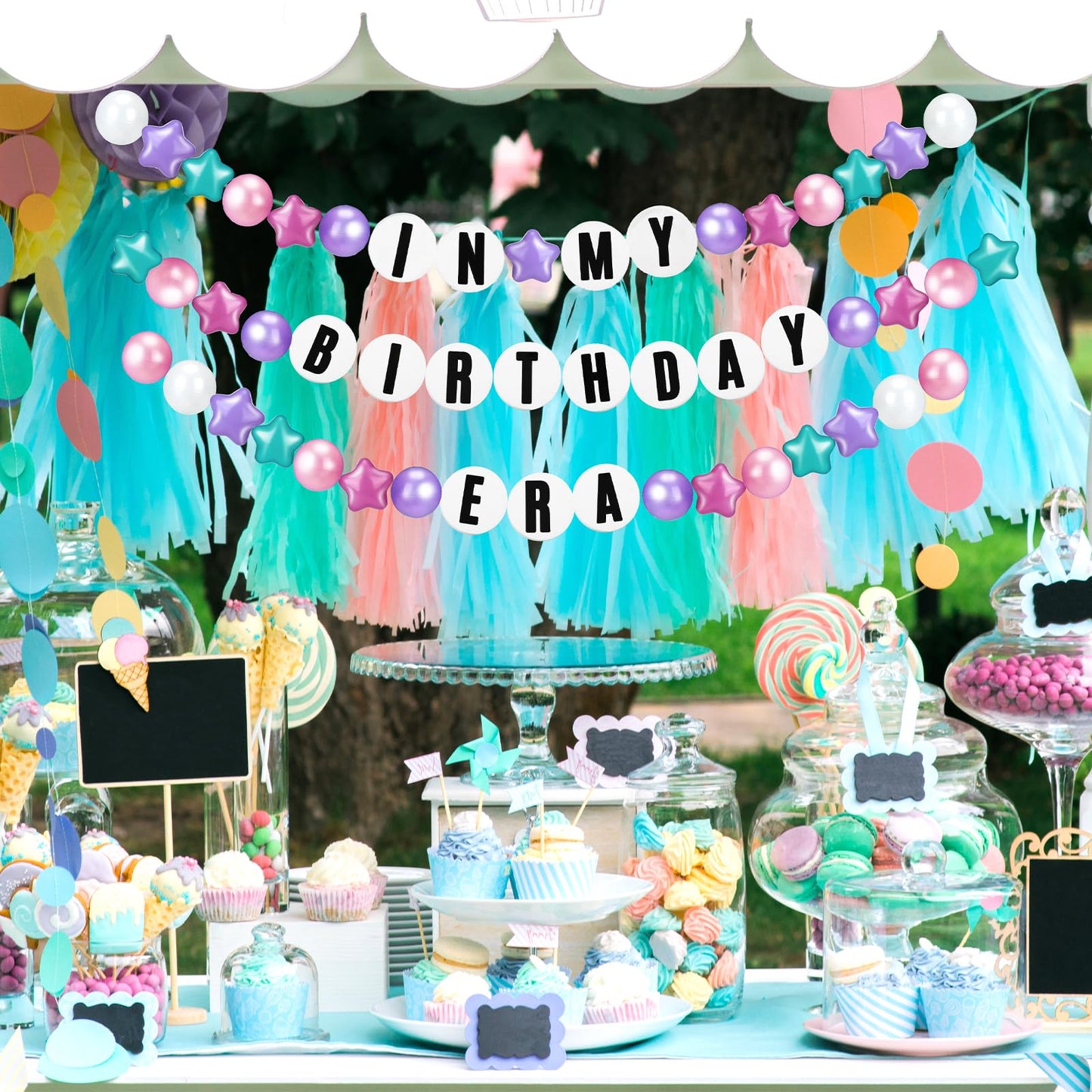 Simgoing 103 Pcs Giant Friendship Bracelet Garland Kit | Customizable Party Banner Decor