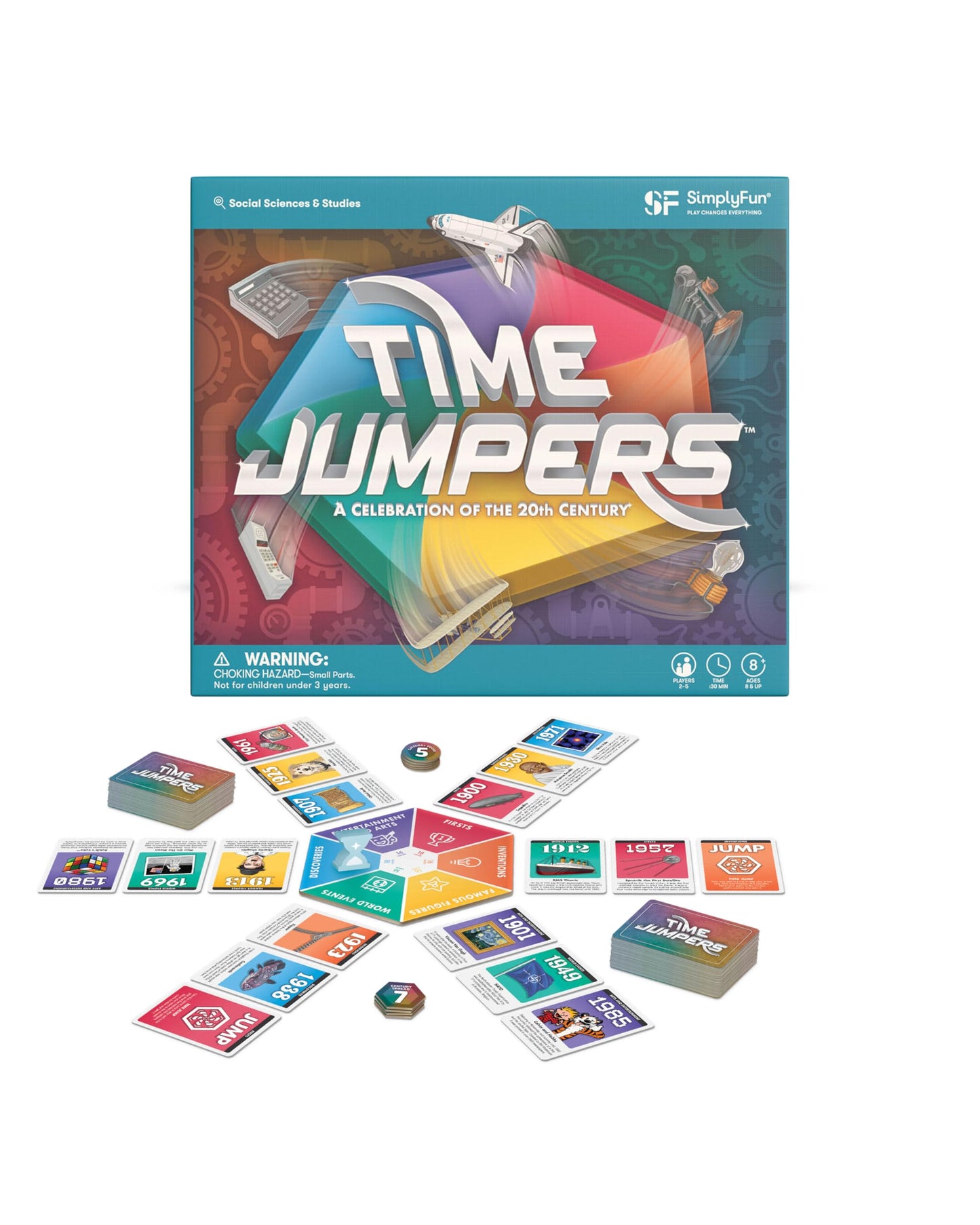 SimplyFun Time Jumpers - Educational History & Geography Game for Ages 8+ (2-5 Players)