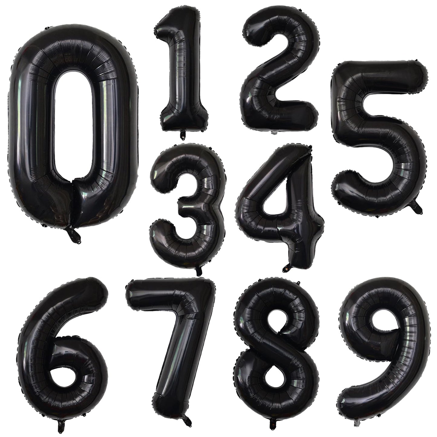 SINBEE 40-Inch Black 3-Number Balloon for Birthdays & Events