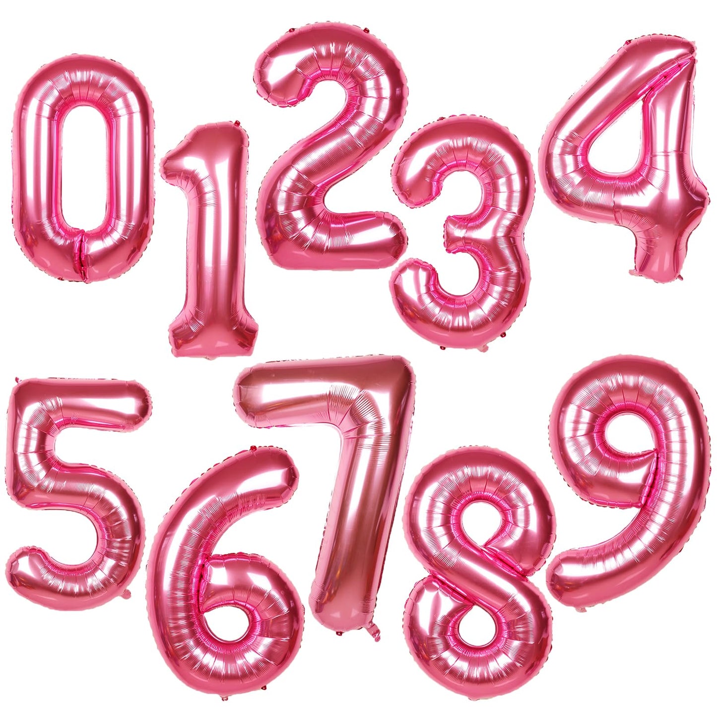 SINBEE 40-Inch Giant Hot Pink Number 5 Balloon – Foil Mylar Birthday Decor
