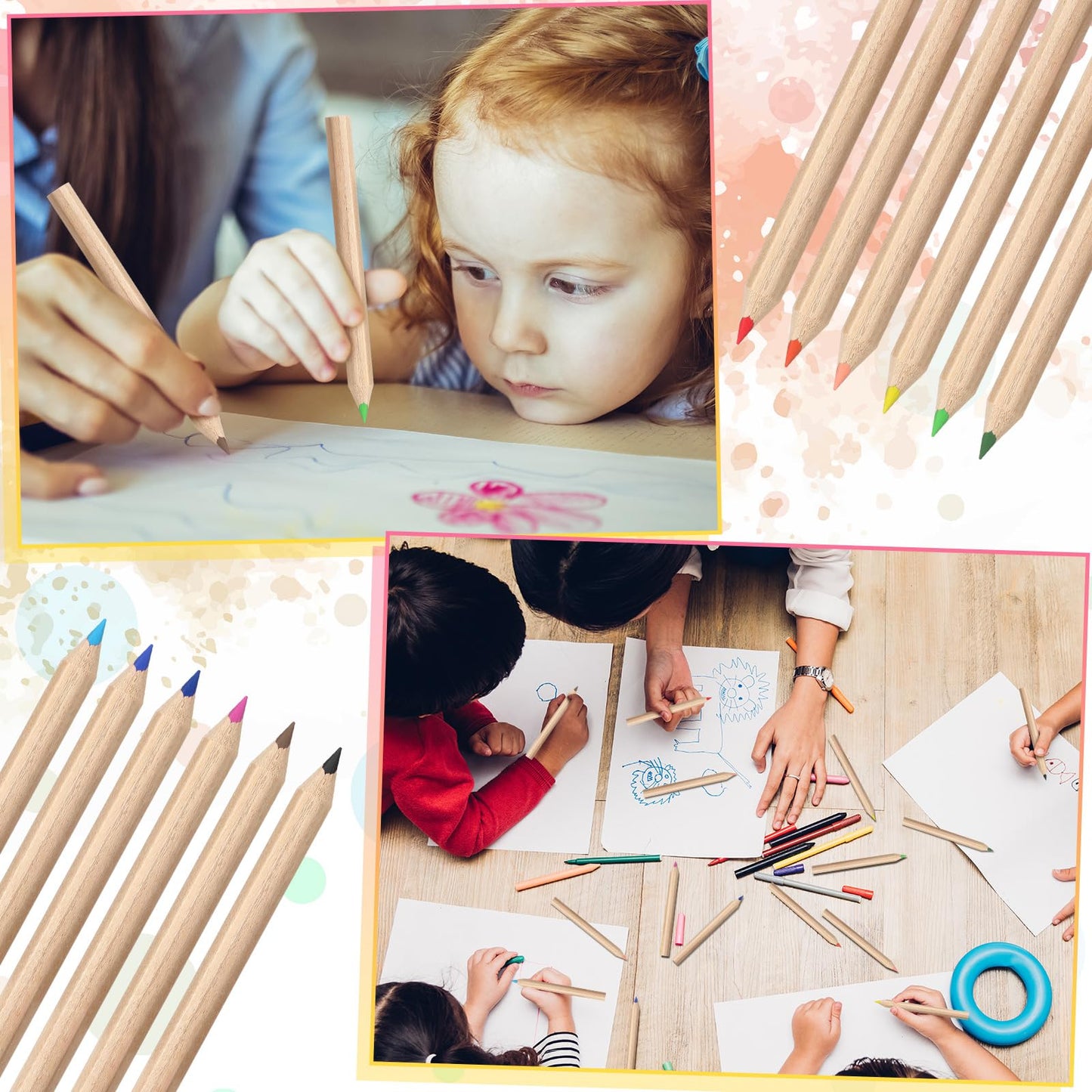 Sinload 150-Set Mini Colored Pencils Bulk — 12-Color Sets with Sharpener & Eraser