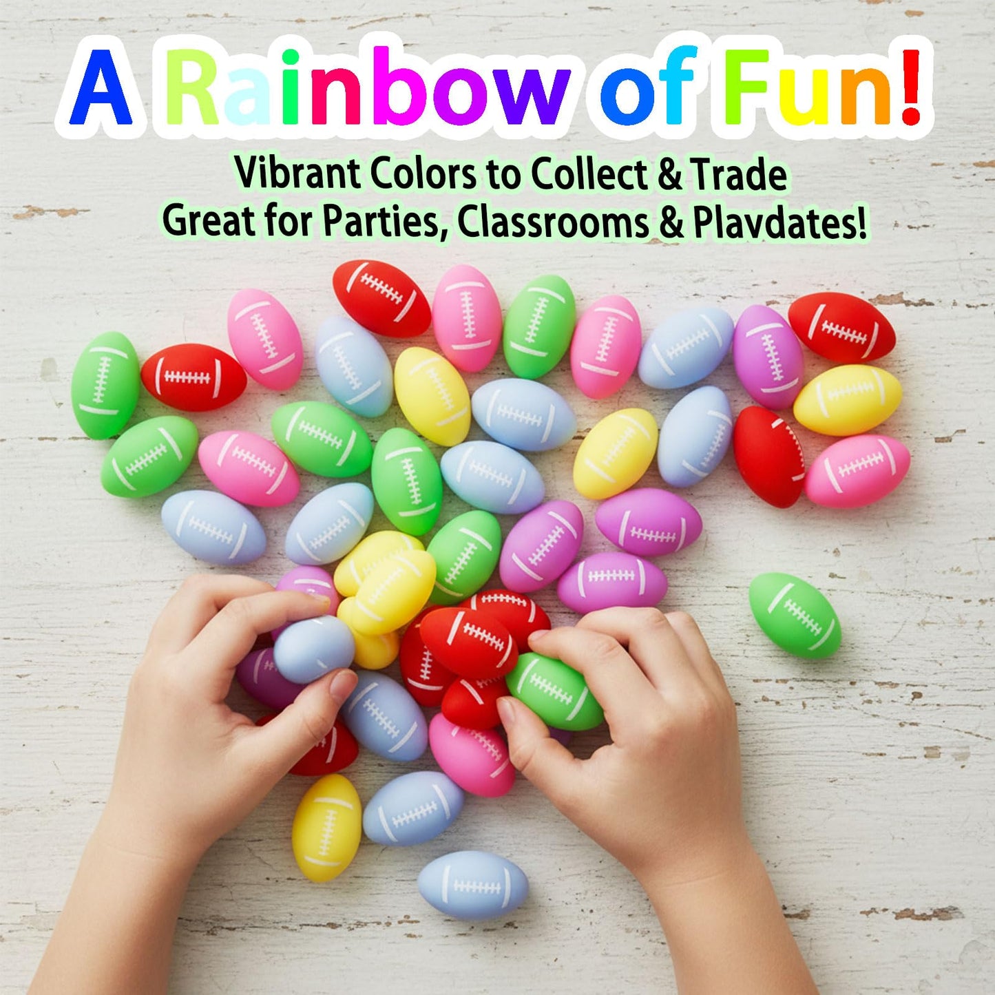 Sketsia 24-Pack Mini Football Stress Balls – Squishy Fidget Toys for Kids